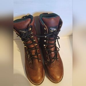 New Georgia Boot Farm and Ranch Walnut Lacer Boot G7014 Men’s Size 8.5M